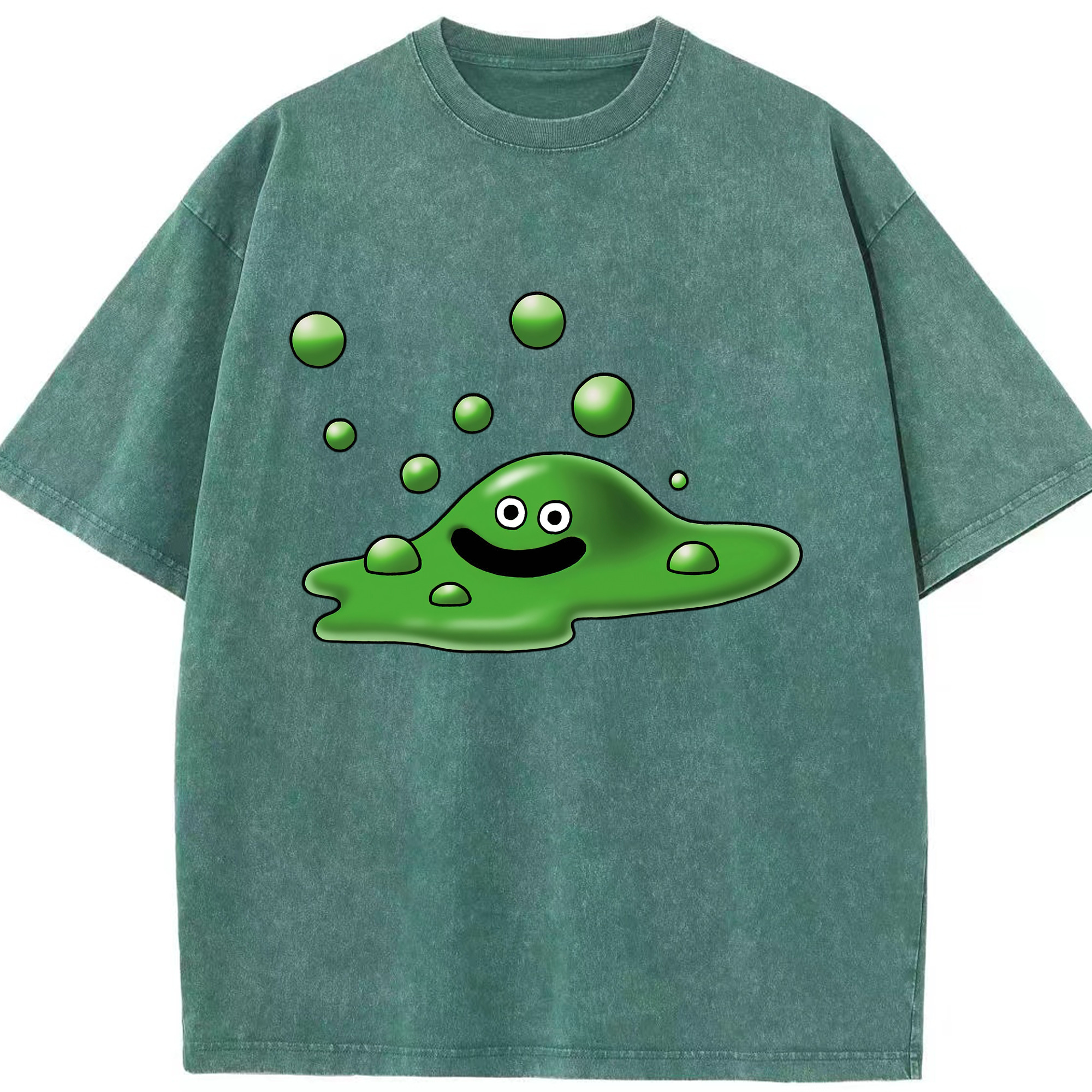 （画像用） ドラゴンクエスト Doragon Kuesuto Dragon Quest 綿100% ヴィンテージ風 半袖Tシャツ（フロントプリント）